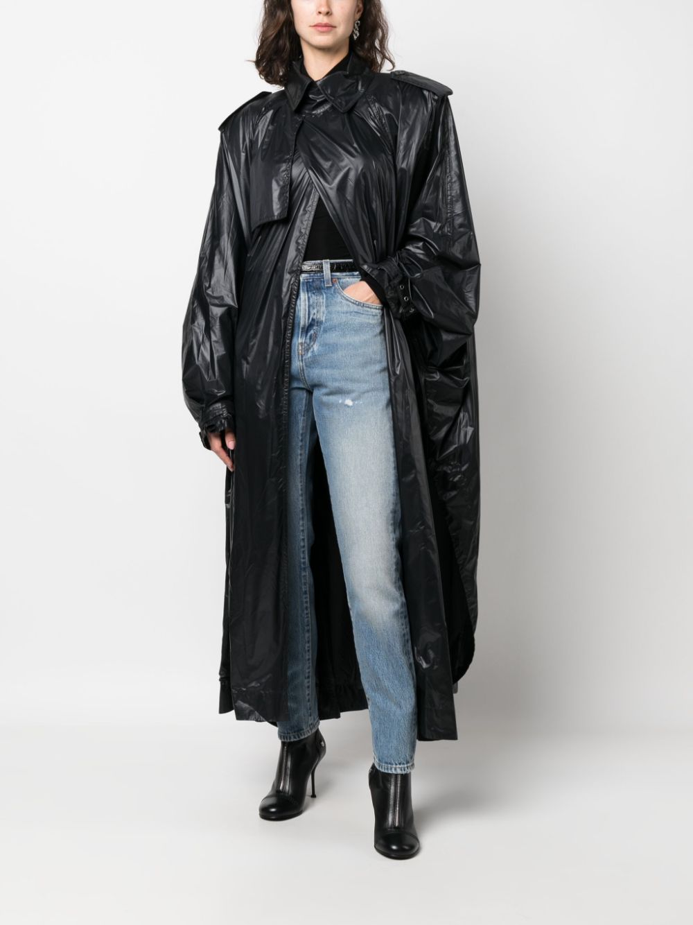 Saint Laurent Coats Black