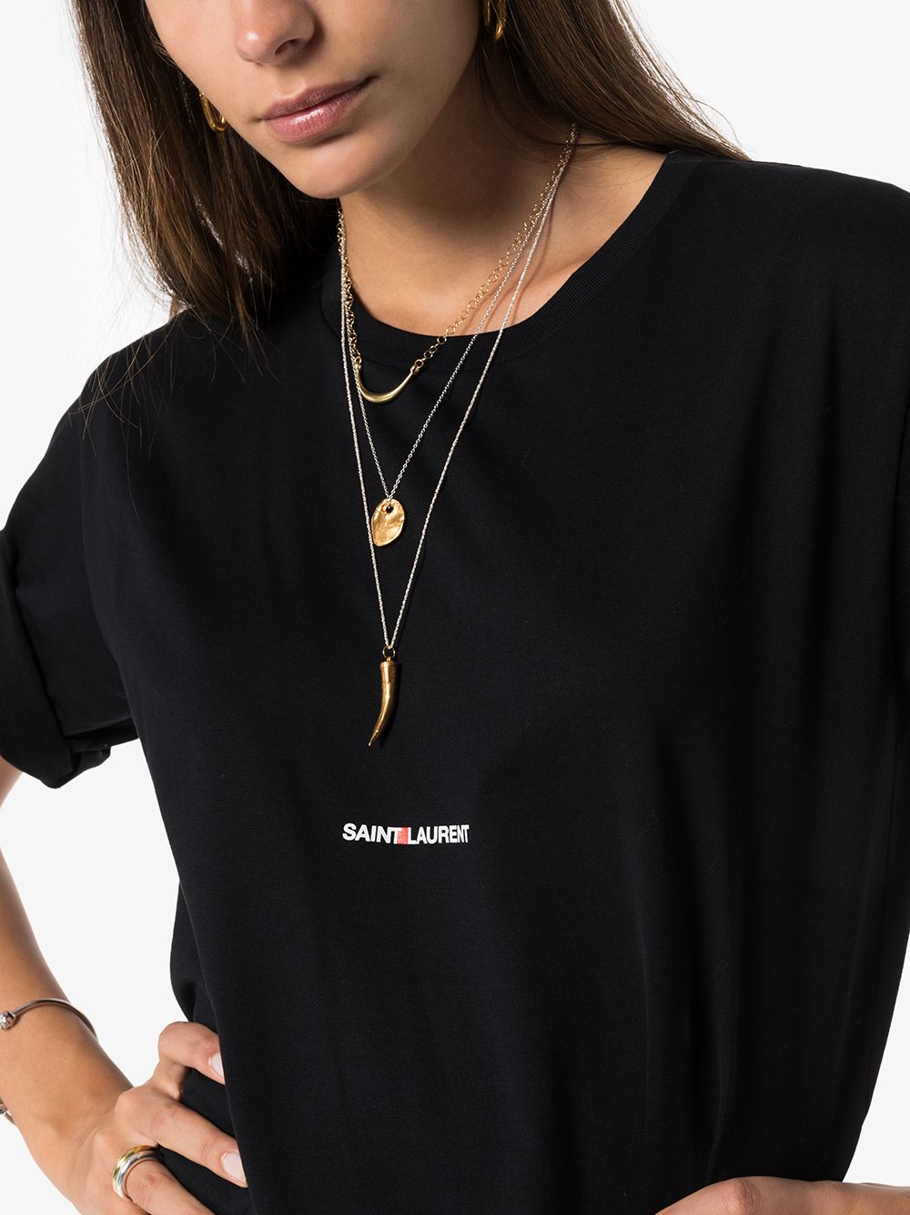 Saint Laurent T-shirts and Polos Black