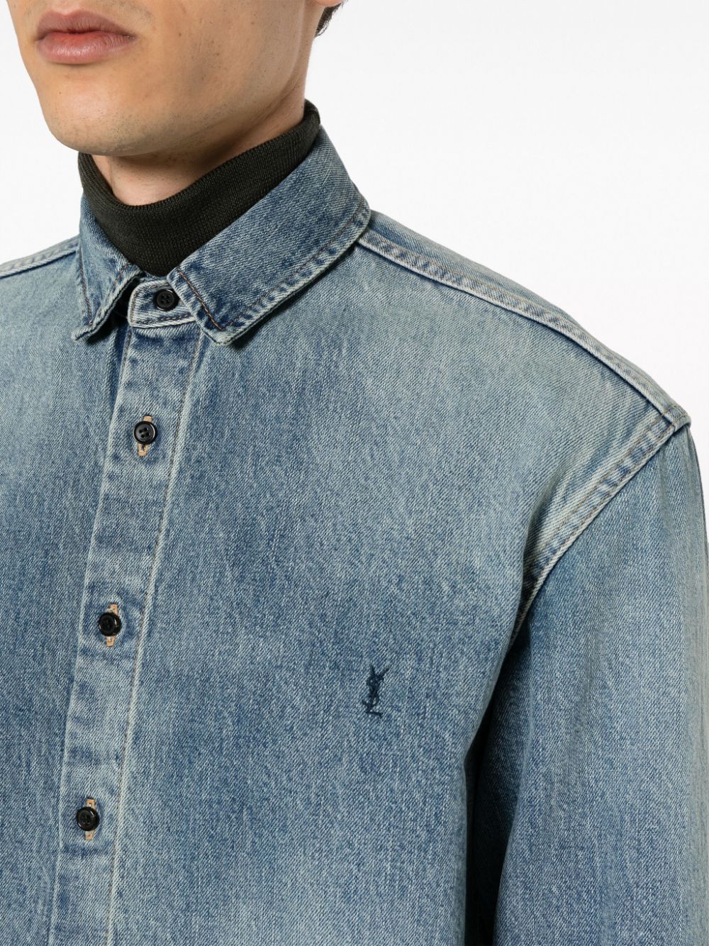 Saint Laurent Shirts Clear Blue