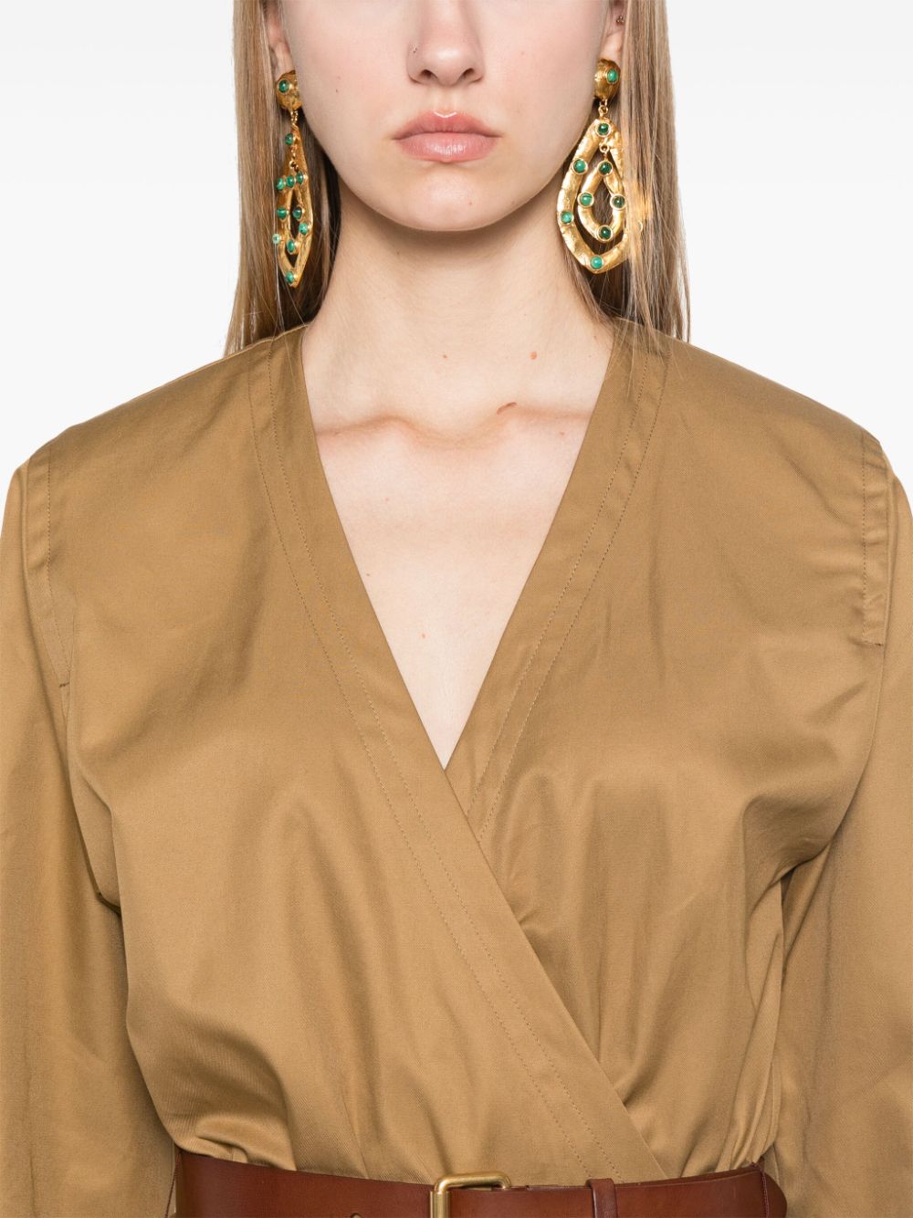 Saint Laurent Dresses Camel