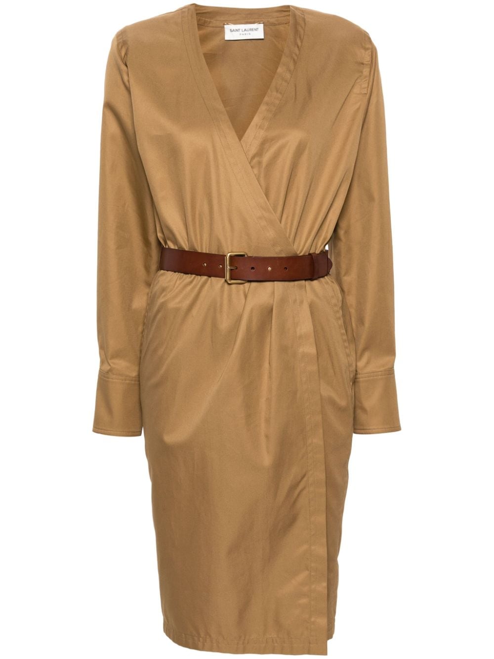Saint Laurent Dresses Camel