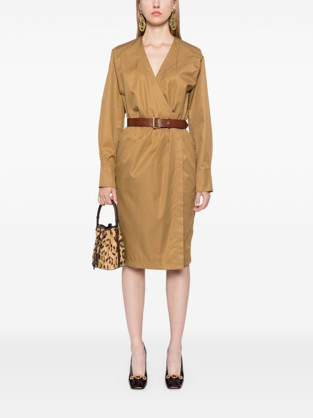 Saint Laurent Dresses Camel