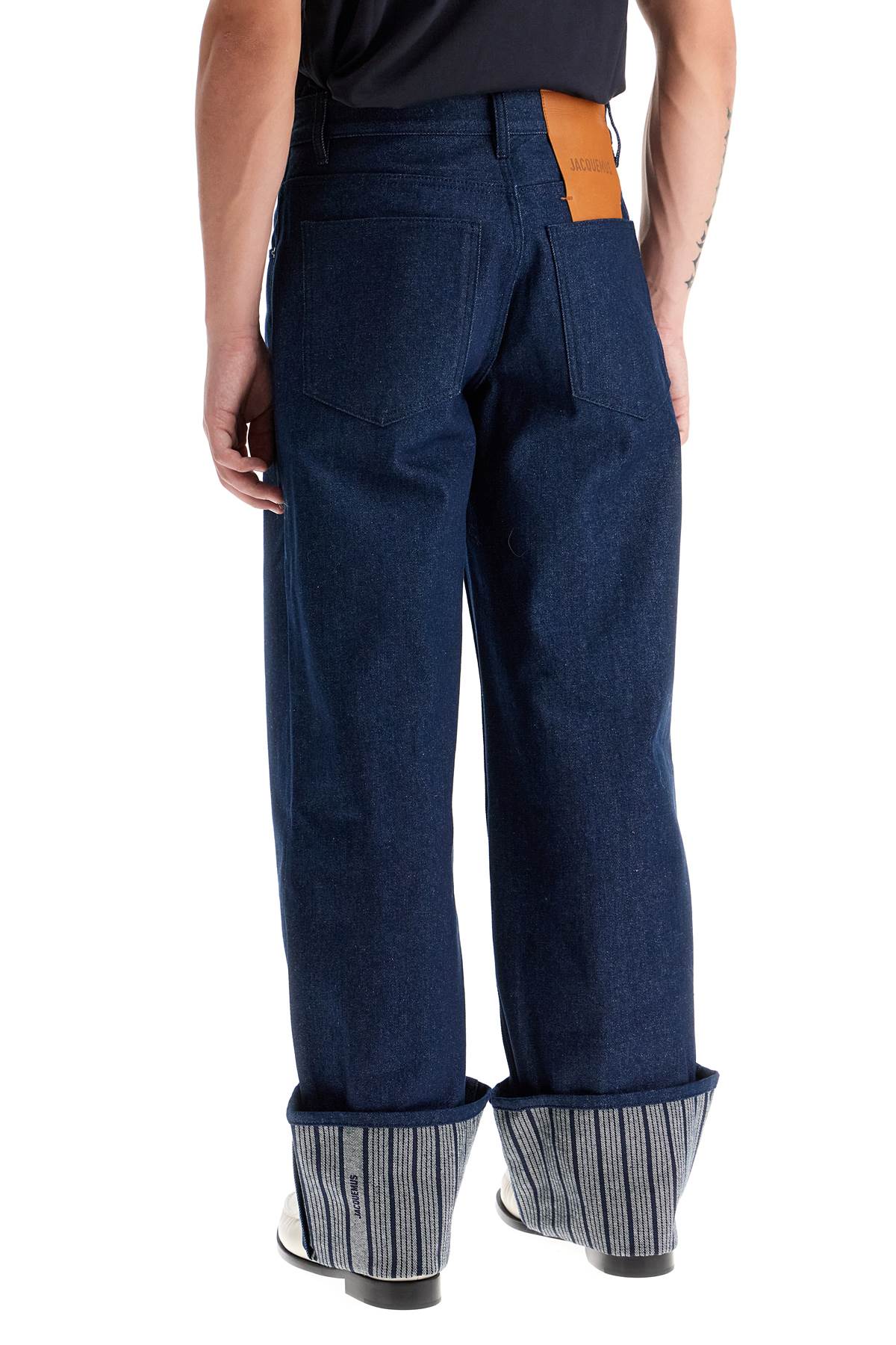 Jacquemus baggy with maxi cuff baggy jeans with