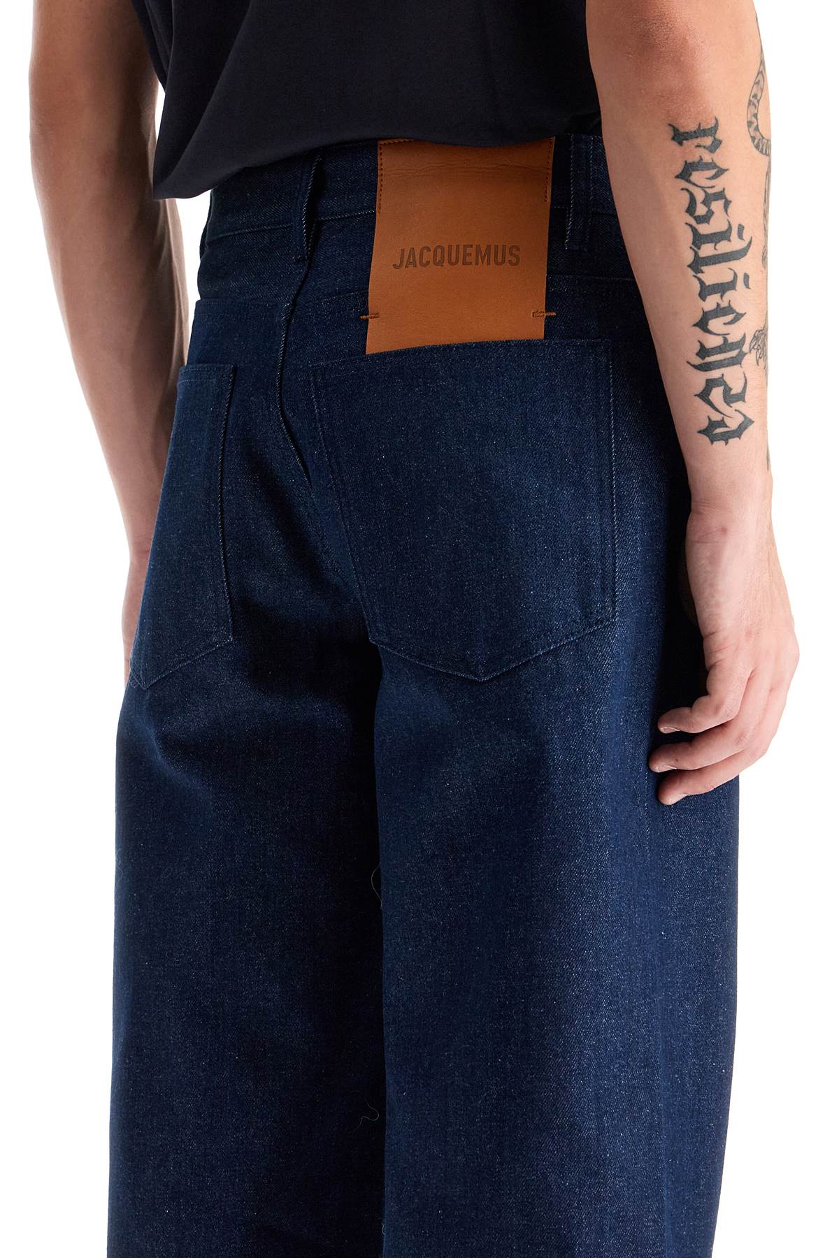 Jacquemus baggy with maxi cuff baggy jeans with