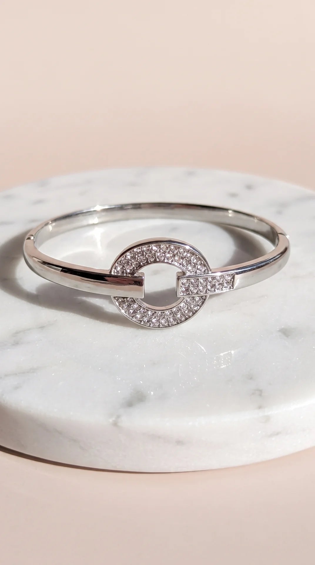 Pavé Love Circle Gold Plated Bangle