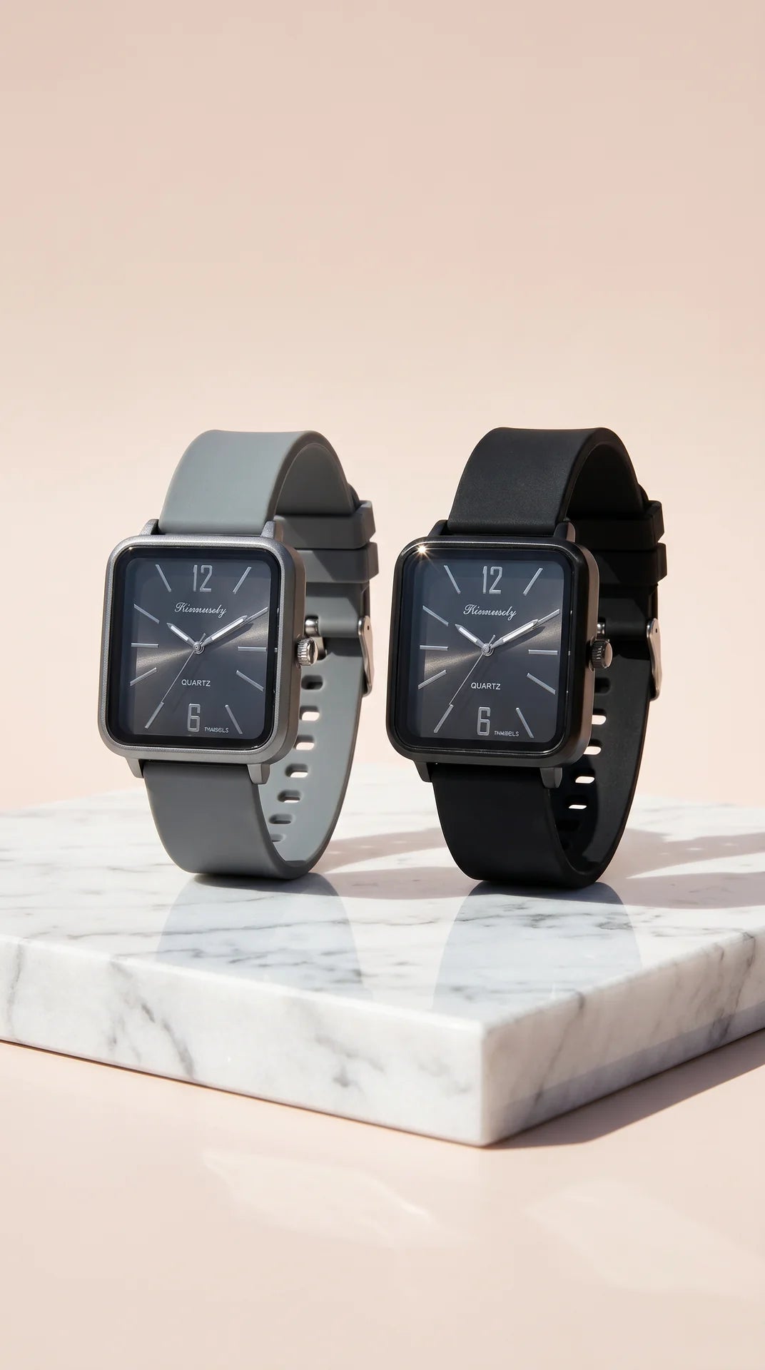 Unisex Silicone Square Face Quartz Watch