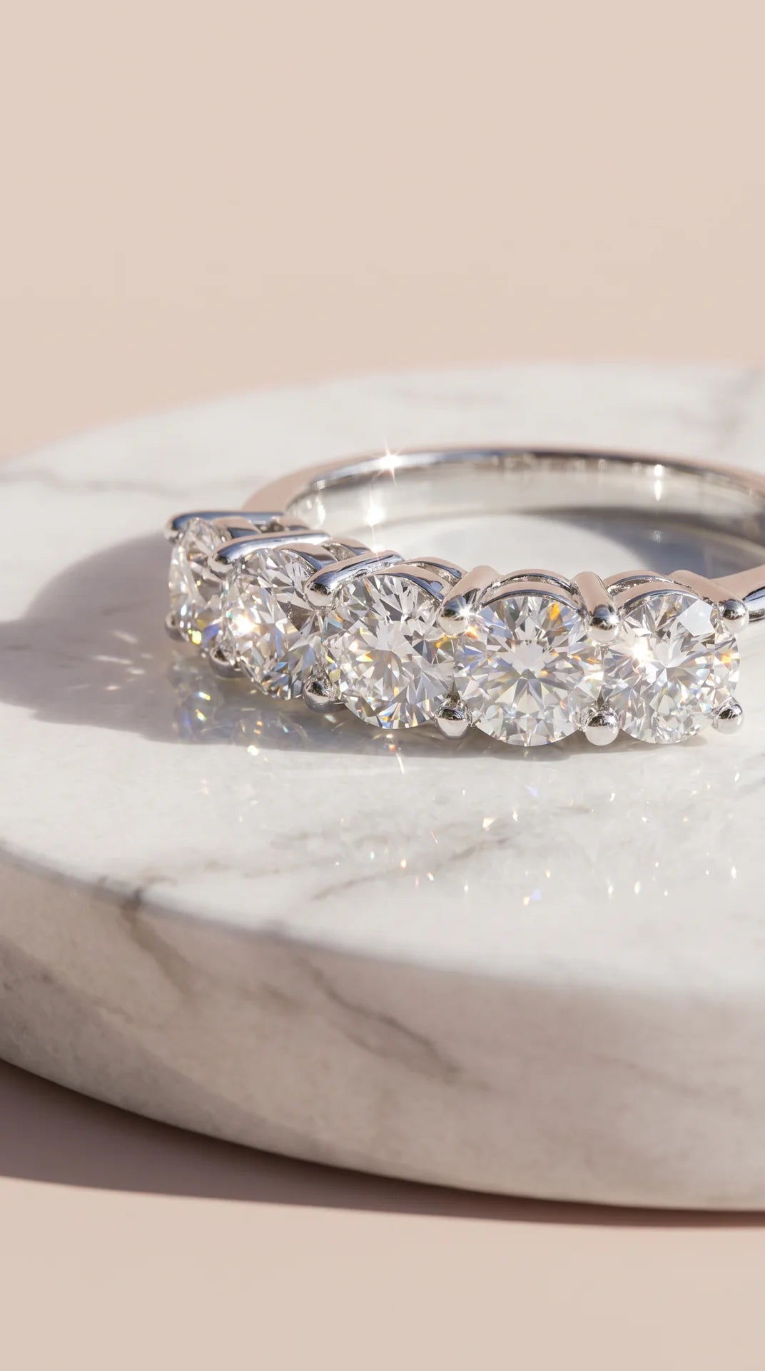 Box set of 36 Free Size Round Cut Crystal Stacking Rings