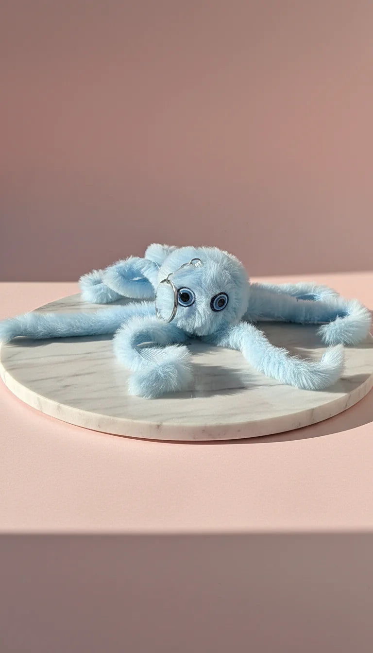 Fluffy Octopus Key Ring & Bag Charm Pack of 12