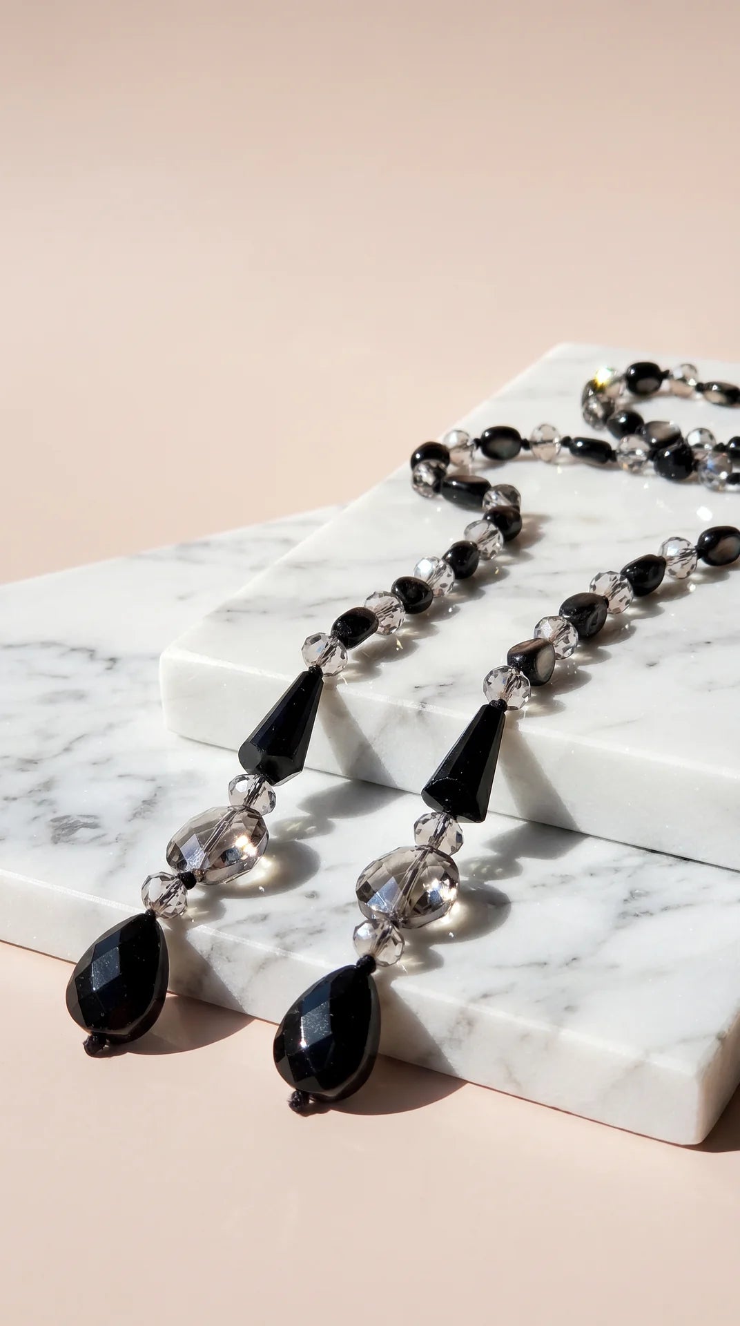 Resin Boho Long Beaded Wrap Around Necklace