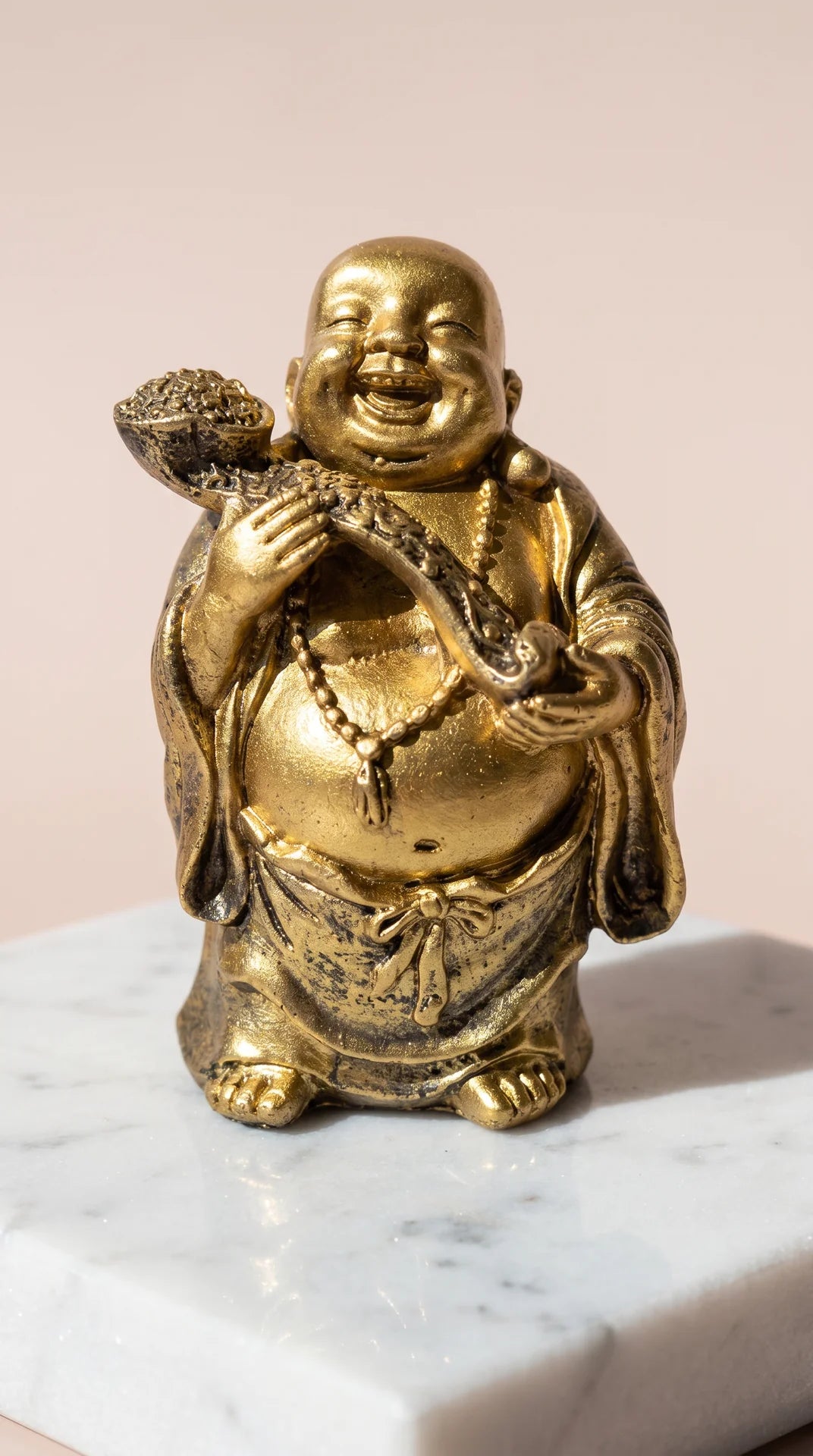 Gold Standing Buddha Figurine