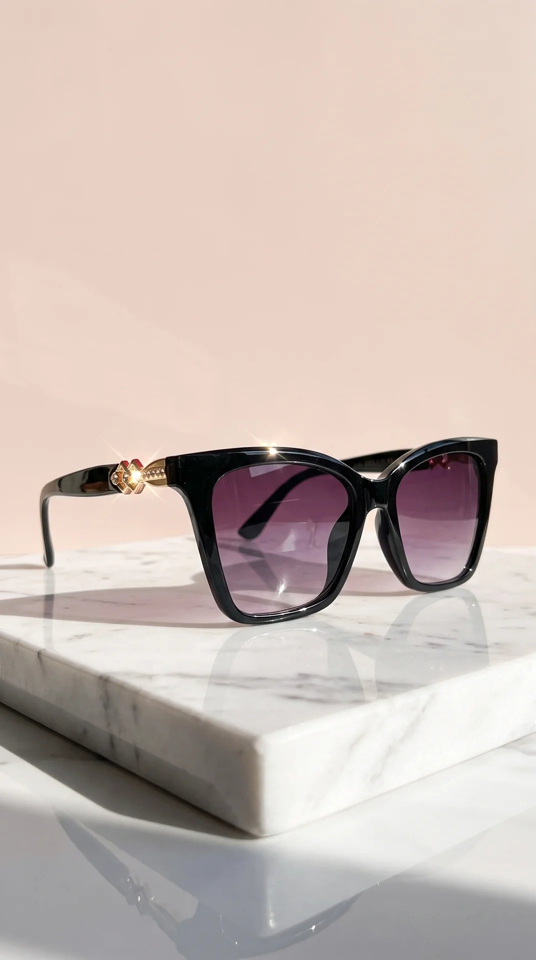Box Of 20 Black Frame Crystal Sunglasses