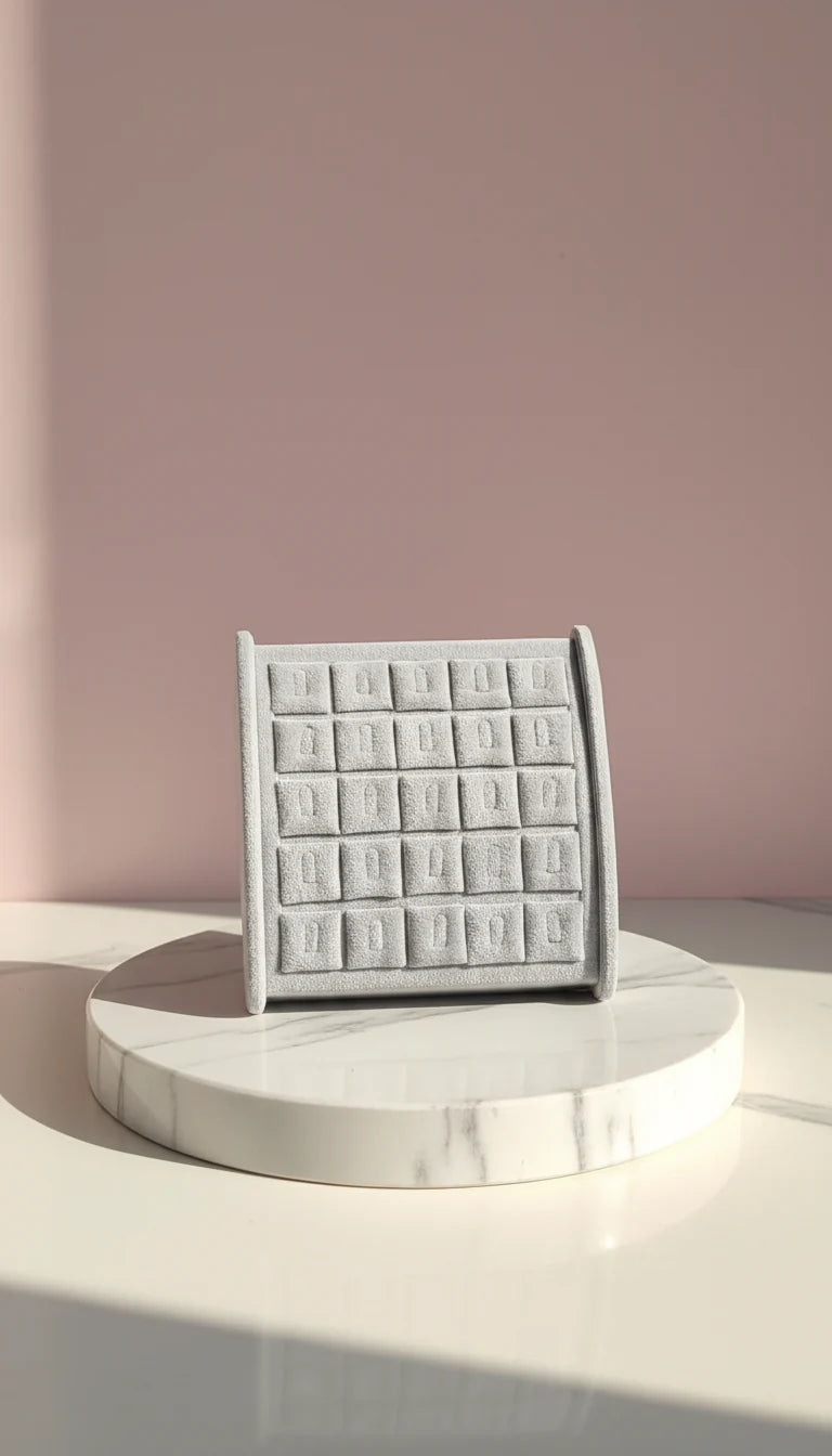 Countertop Standing Velvet Ring Display