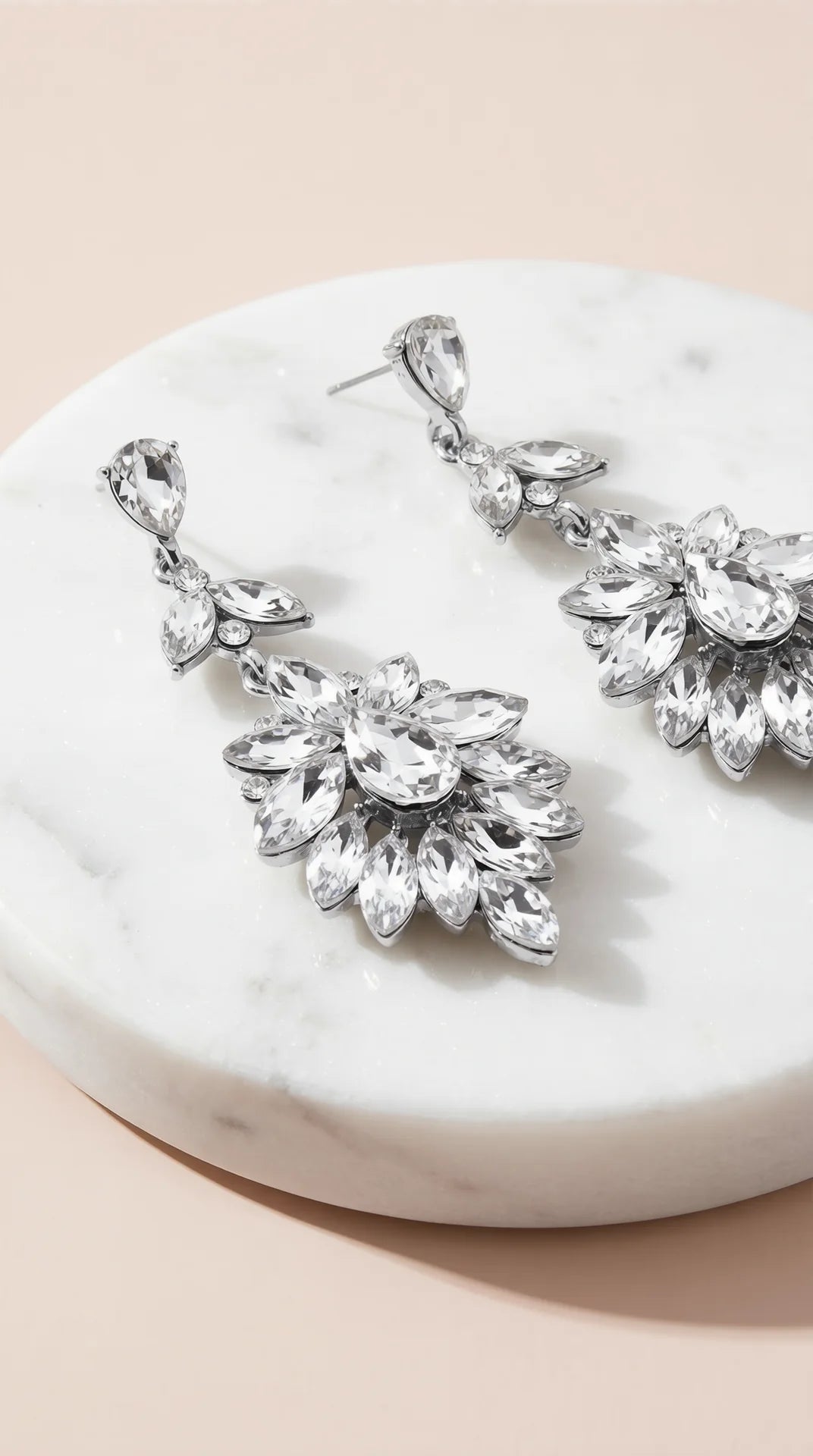 Tear Drop Crystal Drop & Dangle Earrings