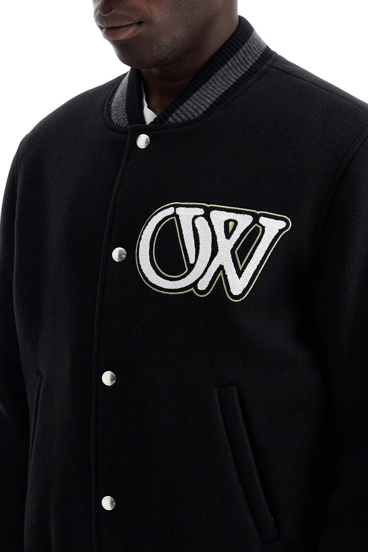 Off White Off-White embroidered lettering varsity