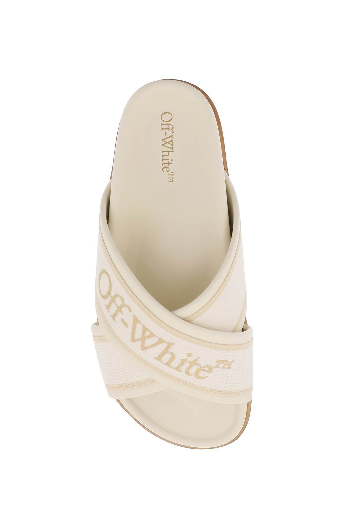 Off White Off-White embroidered logo slides with