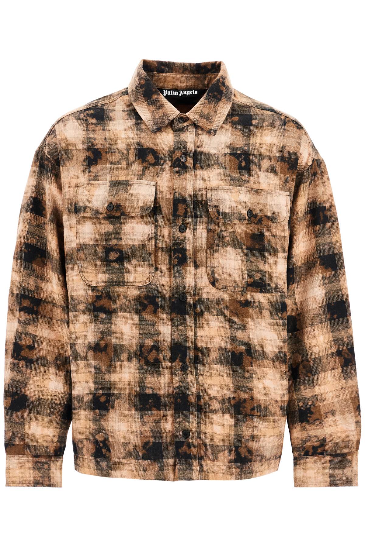 Palm Angels 'flannel shirt with curved logo