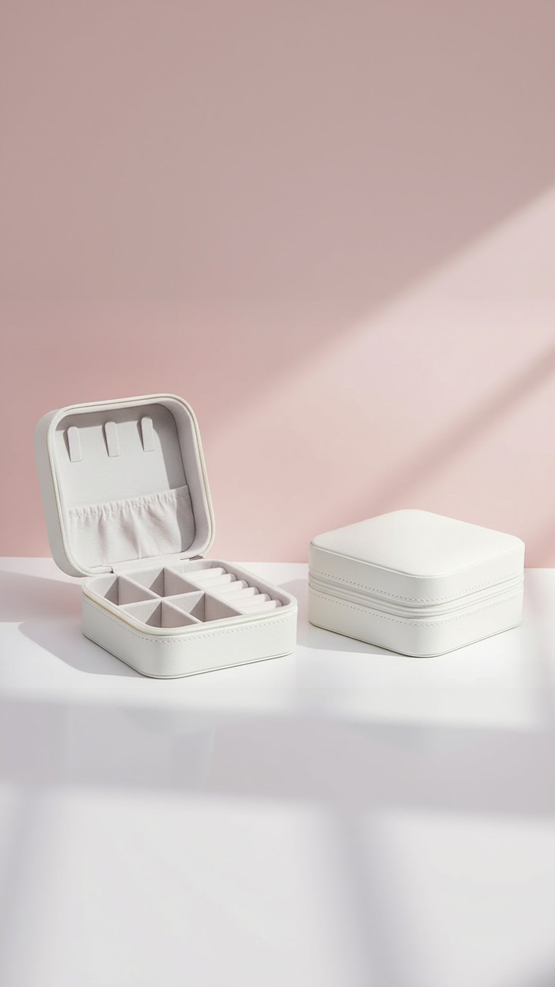 Portable Square Travel Jewellery Box