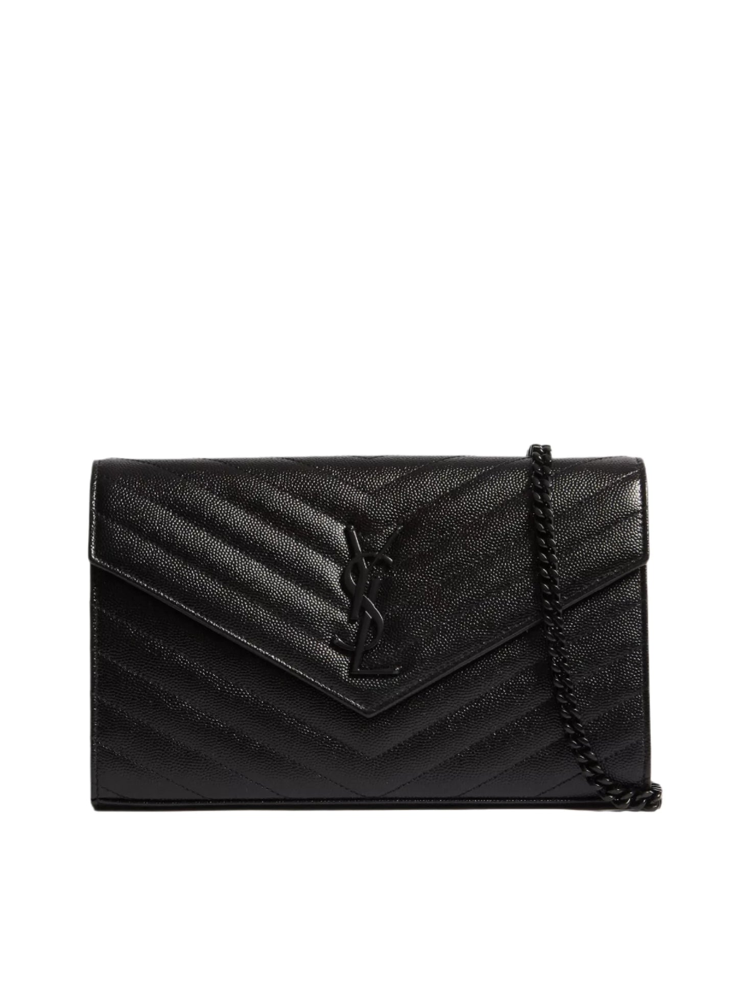 PRELOVED - Saint Laurent  Monogram Saint Laurent Matelassé Chain Wallet