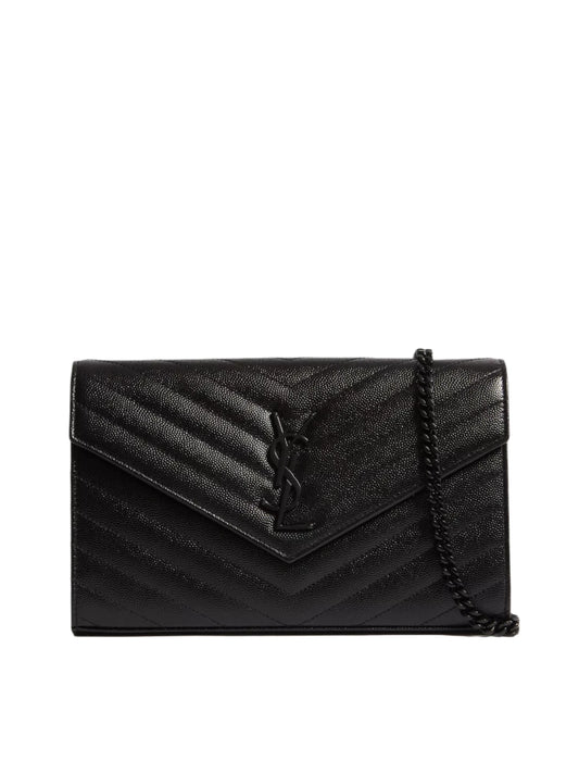 PRELOVED - Saint Laurent  Monogram Saint Laurent Matelassé Chain Wallet