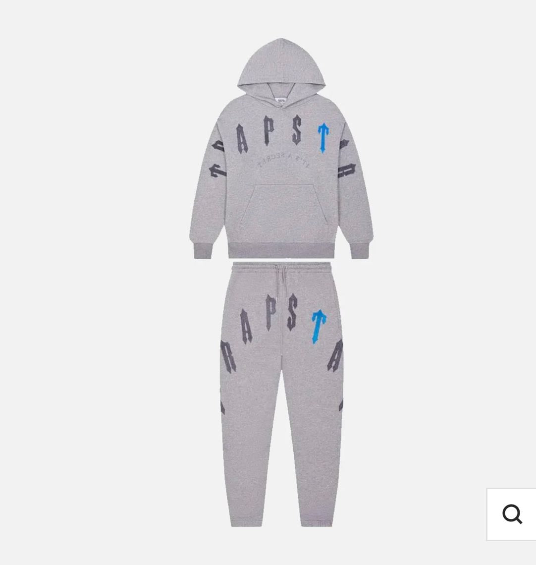 Trapstar Irongate Arch Chenille 2.0 Hooded Tracksuit Black