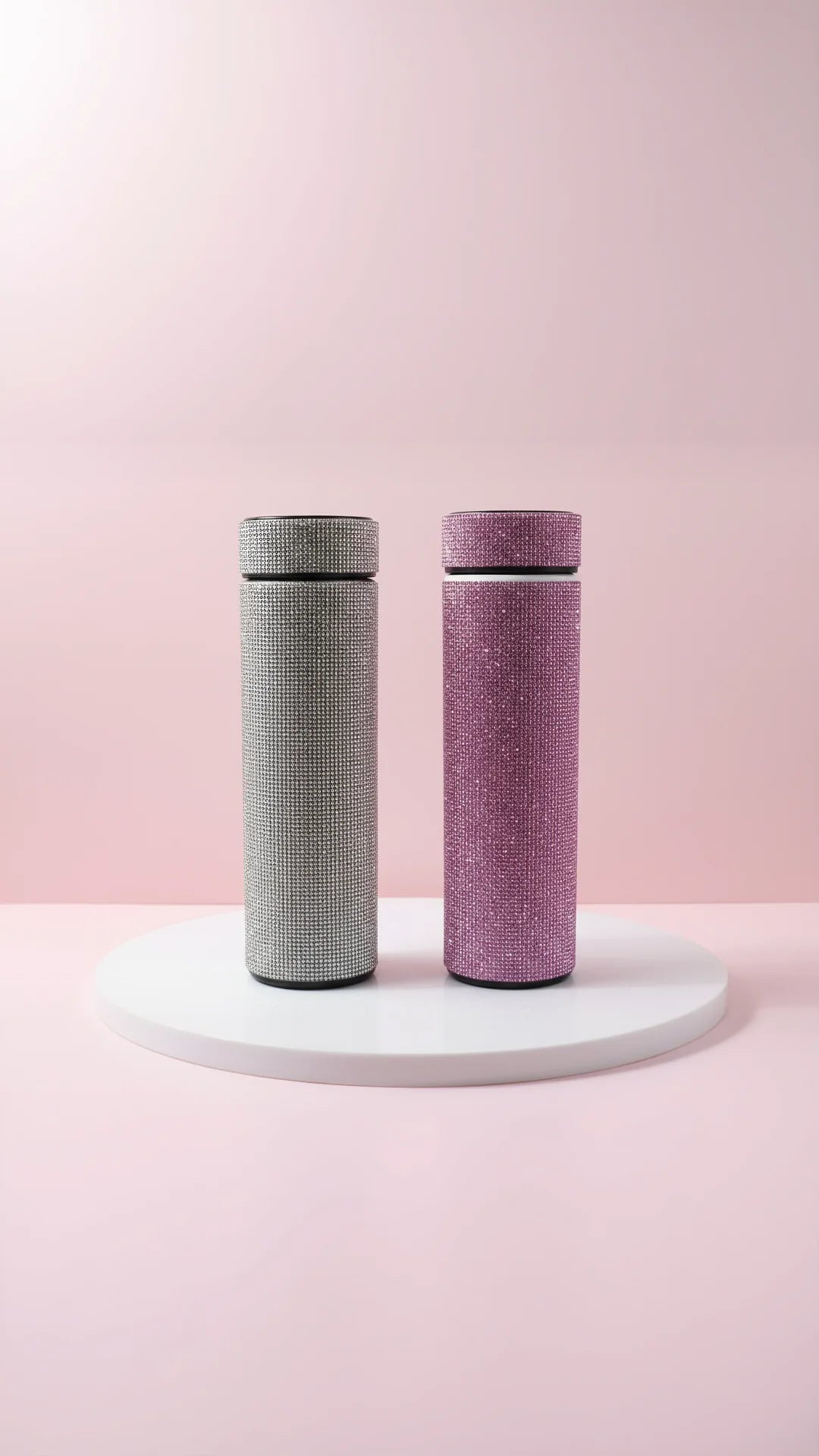 Crystal Encrusted LED Thermal Smart Cup With Temperature Display