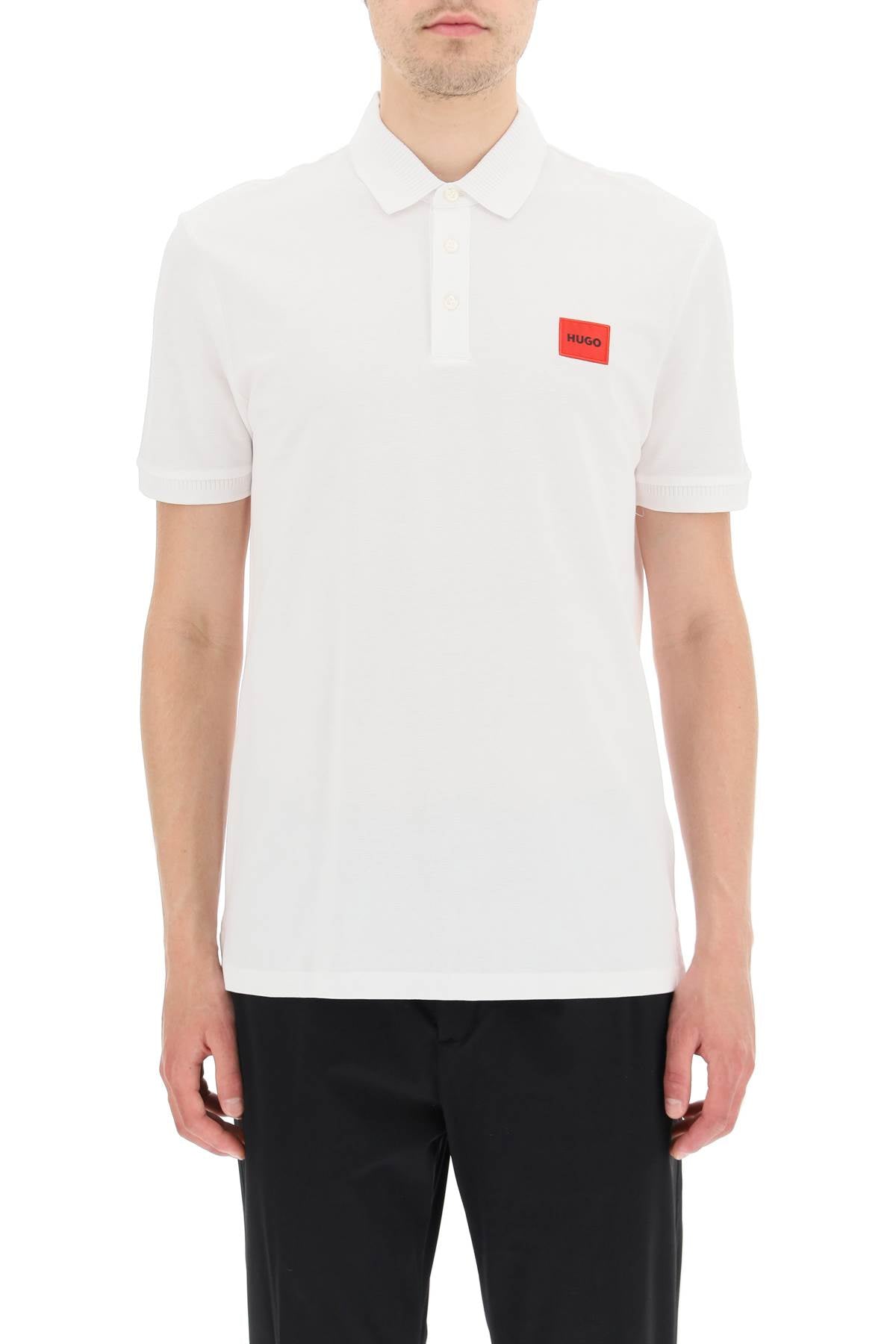 Hugo logo patch polo shirt