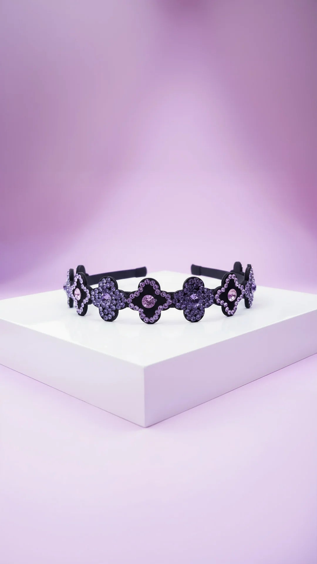 Women’s Clover Crystal Statement Headband & Hair Band