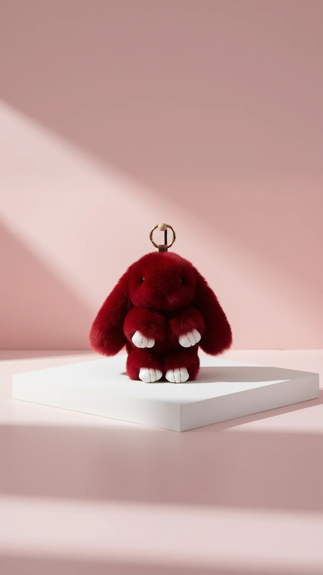 Pack Of 10 Fluffy Bunny Key Ring & Bag Charms