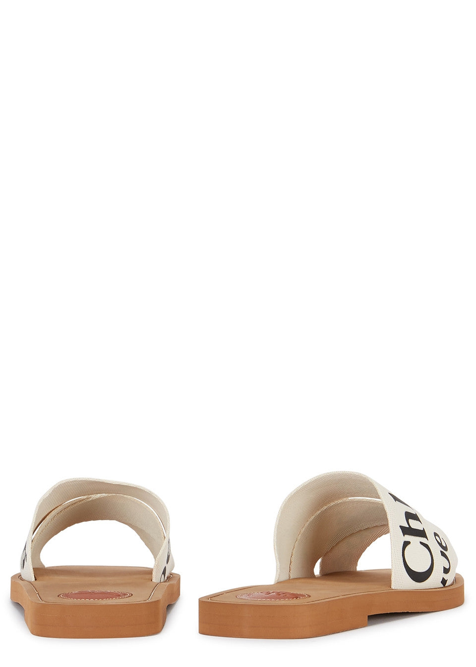 CHLOE Woody logo-print sliders