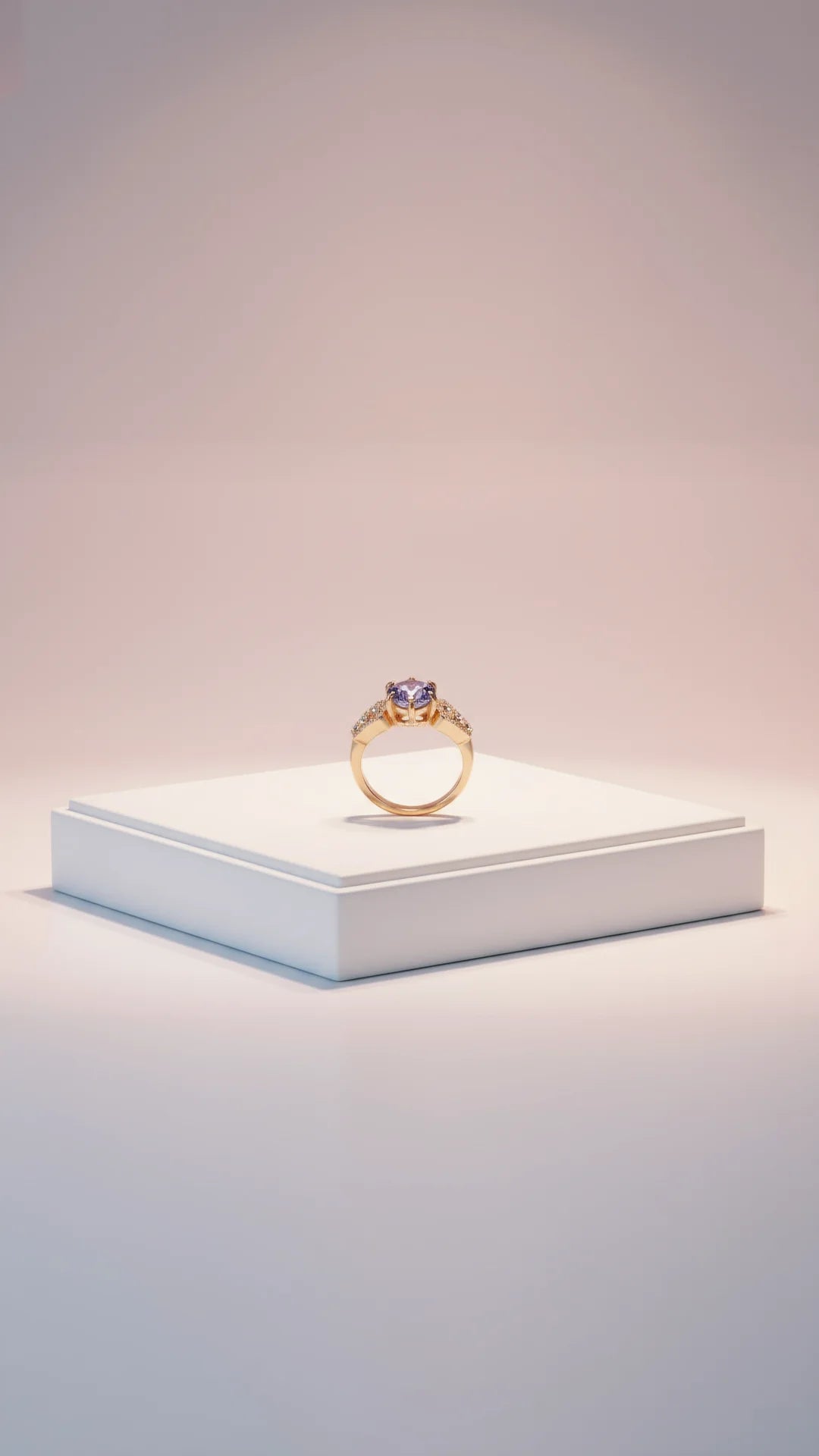 Gold Round Cut Solitaire Crystal Ring Gold Box set of 12