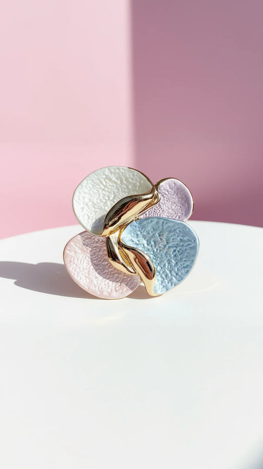 Abstract Magnetic Wave Brooch