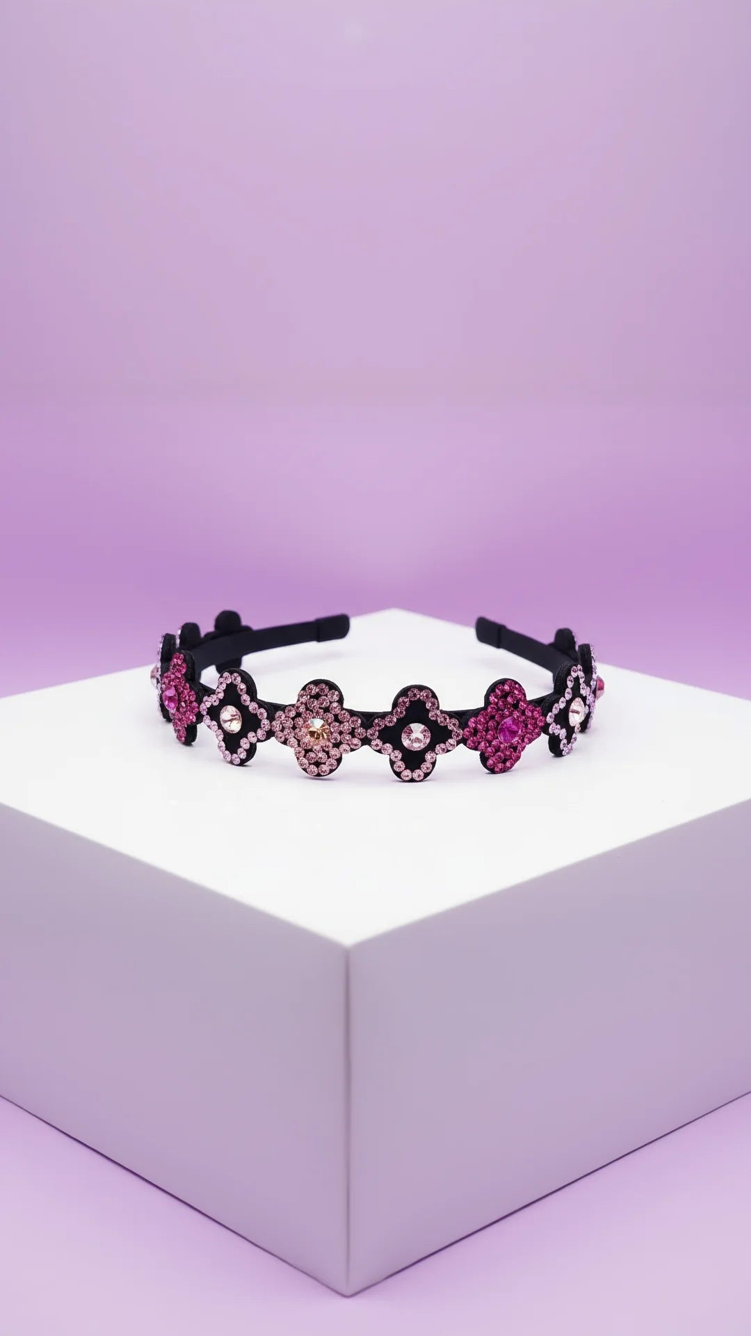 Women’s Clover Crystal Statement Headband & Hair Band