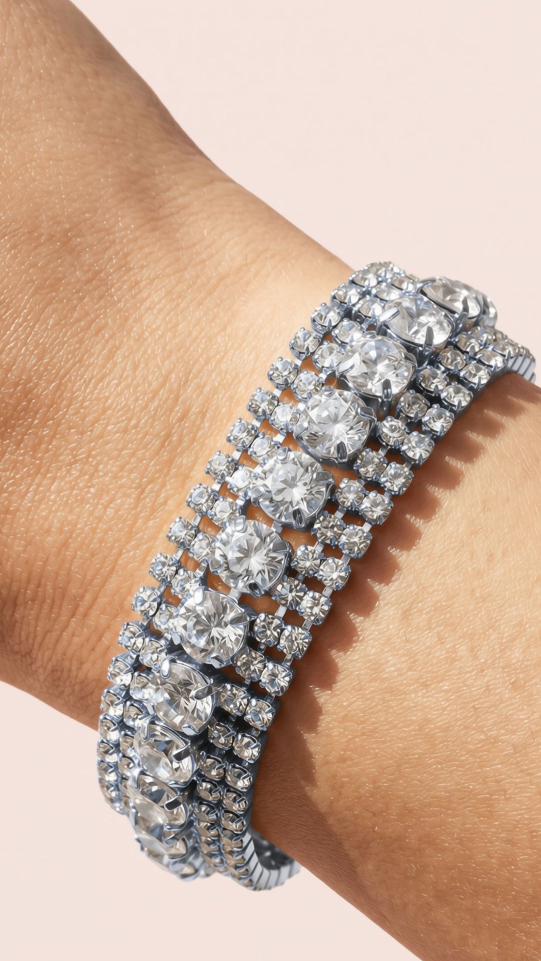 Crystal Round Cut Tennis Bracelet