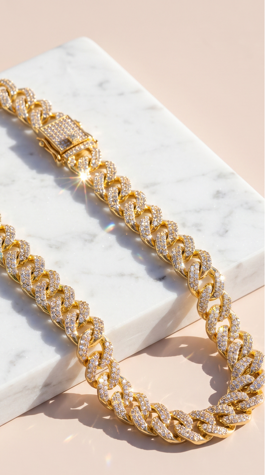 Gold Plated Curb Link Necklace Chain