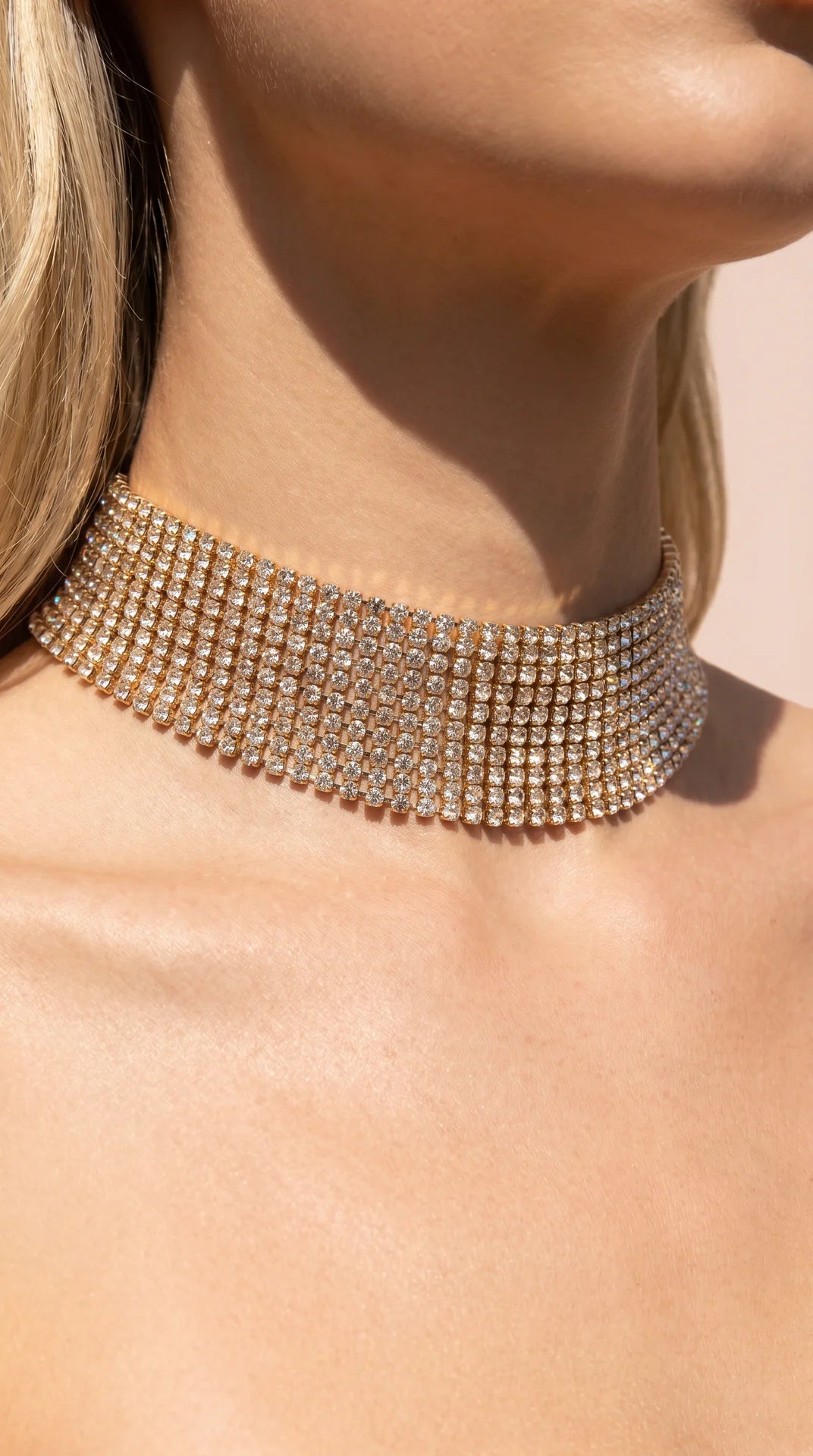 Rhinestone Crystal Choker Necklace