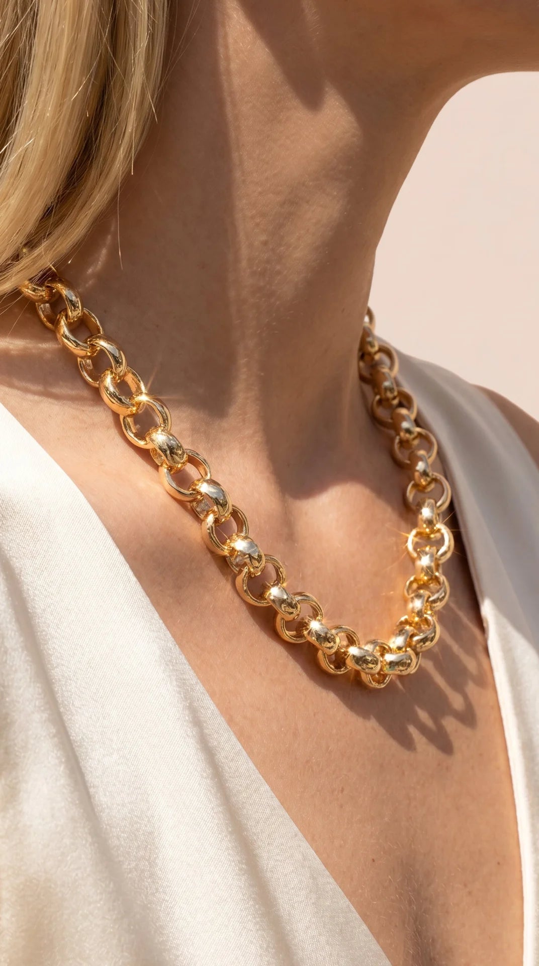 Belcher Link Chain Plated Necklace