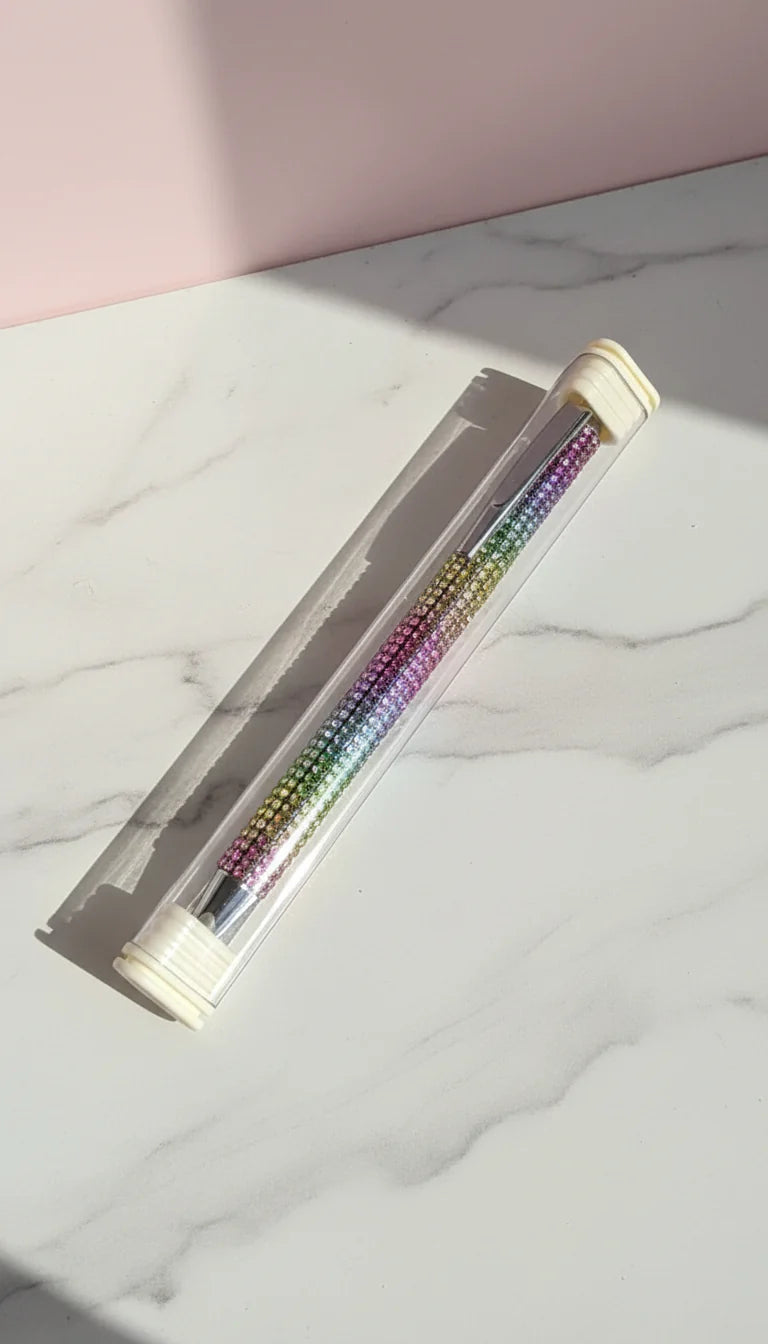 Luxury Crystal Rhinestone Ballpoint Writing Pen With Gift Case