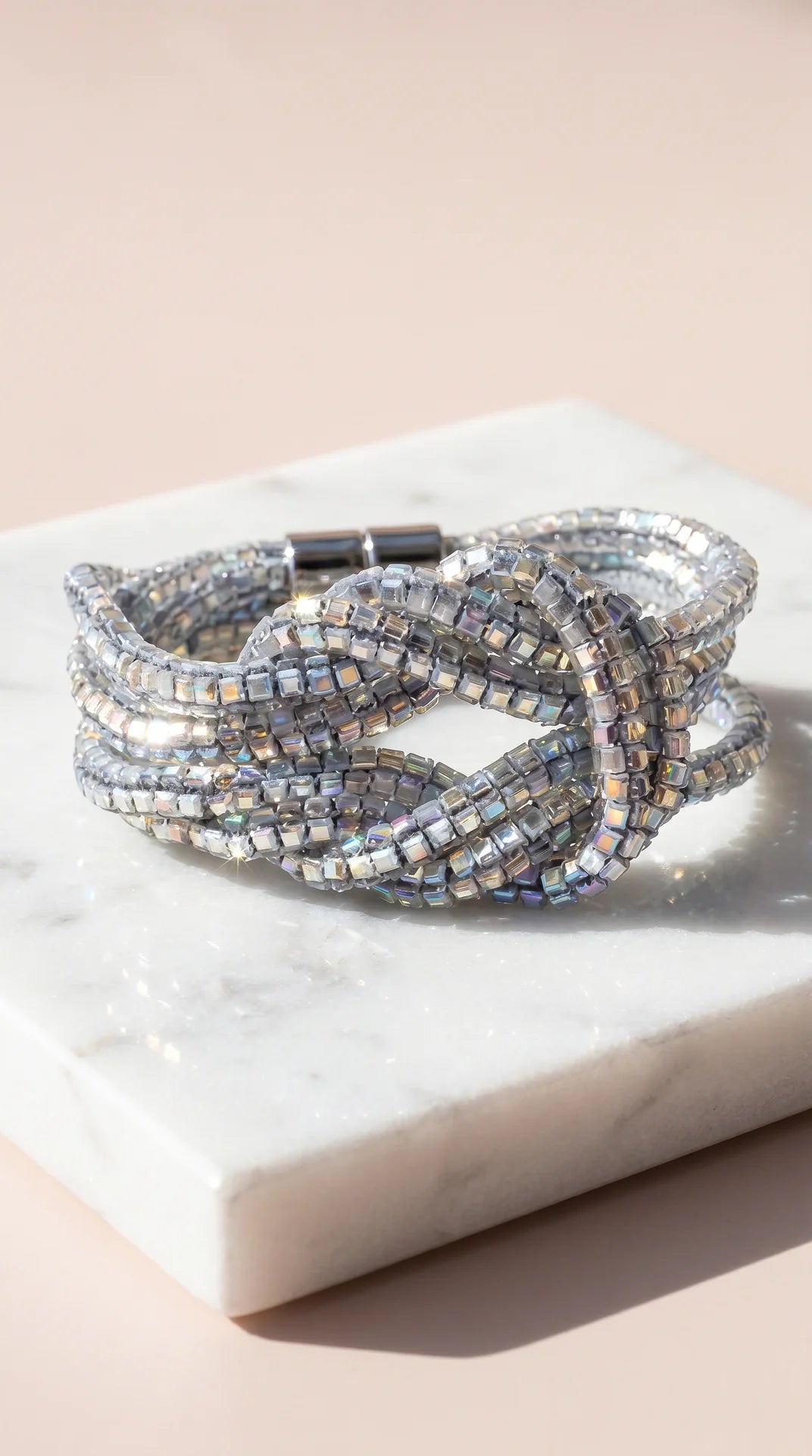 Magnetic Love Knot Crystal Bracelet