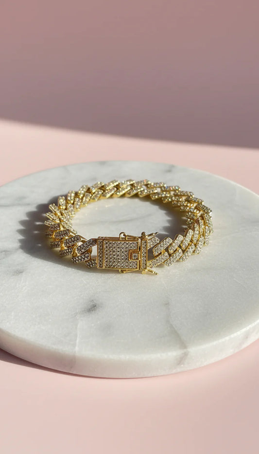 Waterproof Stainless Steel Gold Plated Link Chain Bracelet