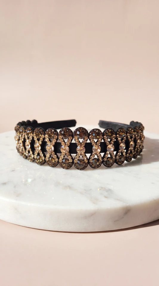 Women’s Crystal Bow Statement Headband & Hair Band