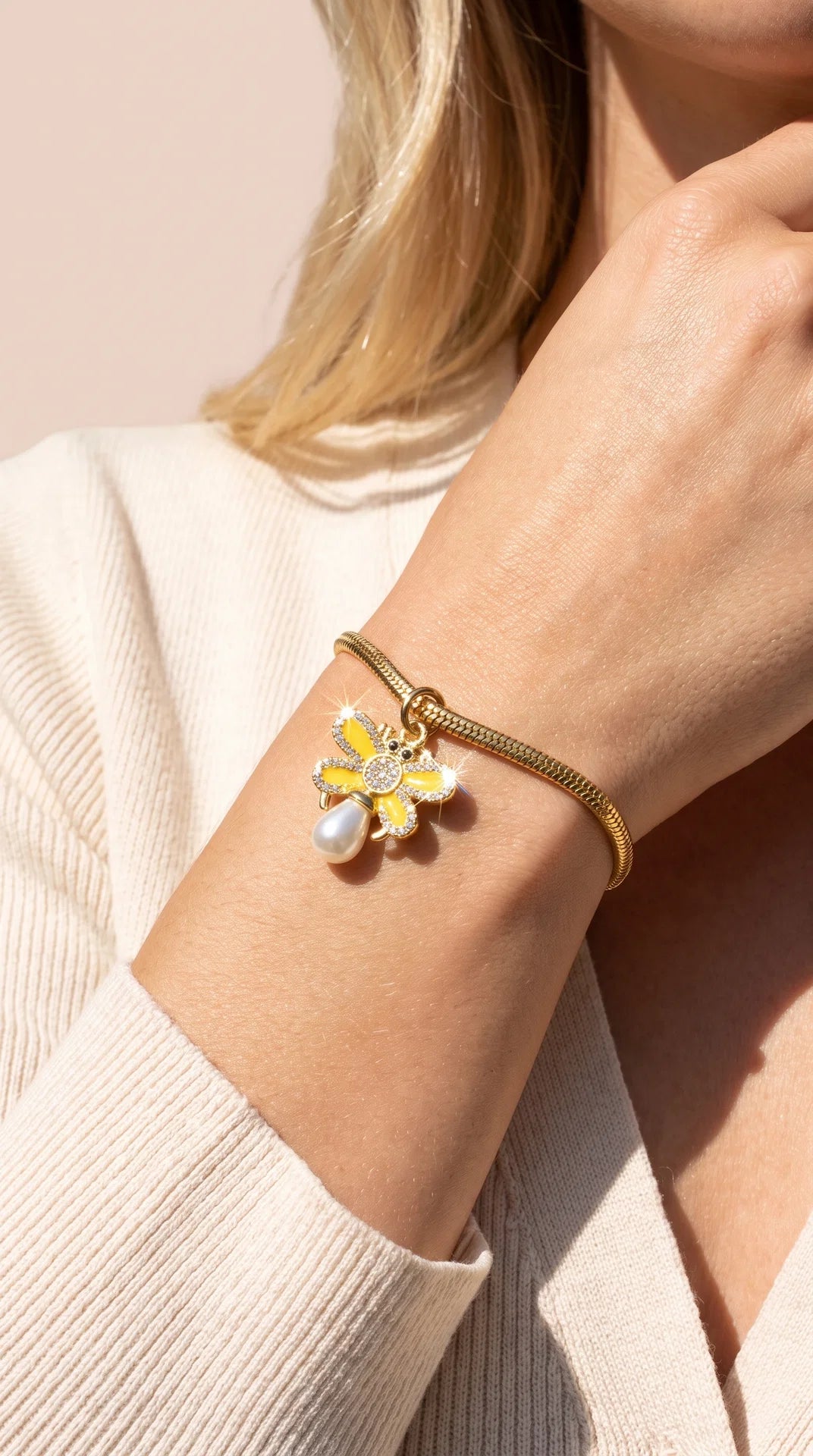 Butterfly Gold Plated Charm Bracelet