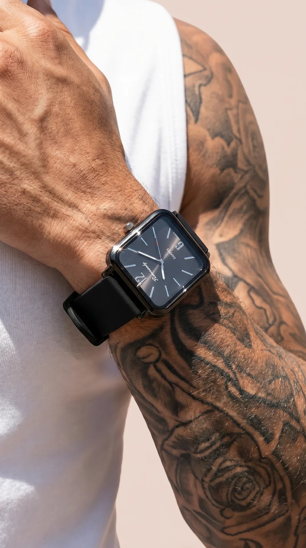 Unisex Silicone Square Face Quartz Watch
