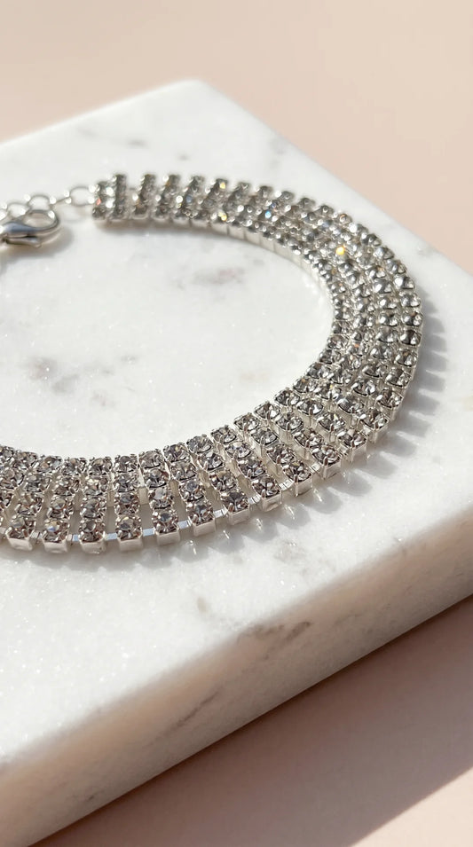Classic Zircon Crystal Tennis Bracelet