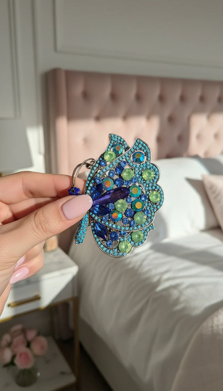 Crystal Butterfly Jewelled Statement Brooch Pin
