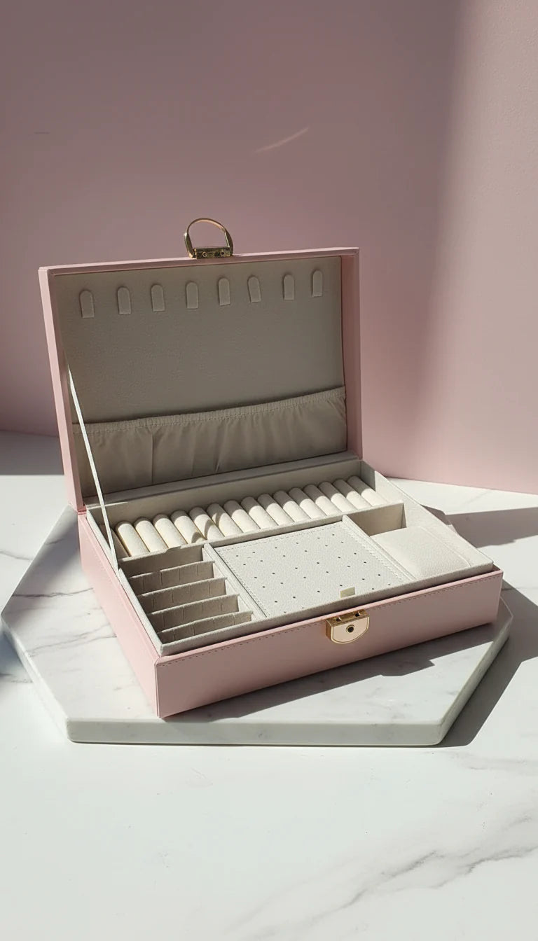 Luxury Jewellery Storage Box with Lock Jewellery Organiser