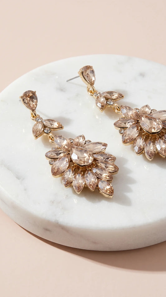 Tear Drop Crystal Drop & Dangle Earrings
