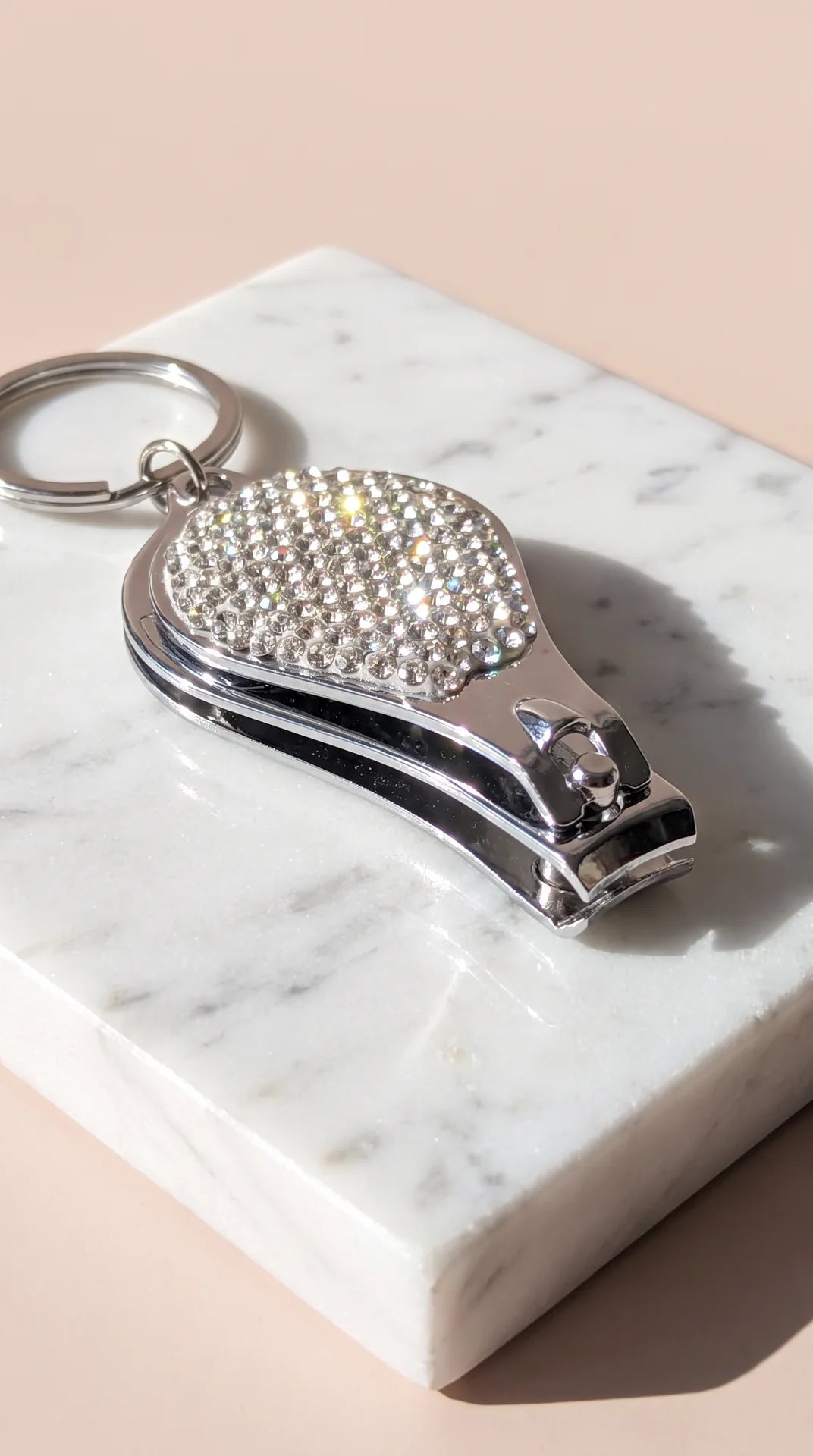 Crystal Keyring Nail Clipper & Bottle Opener