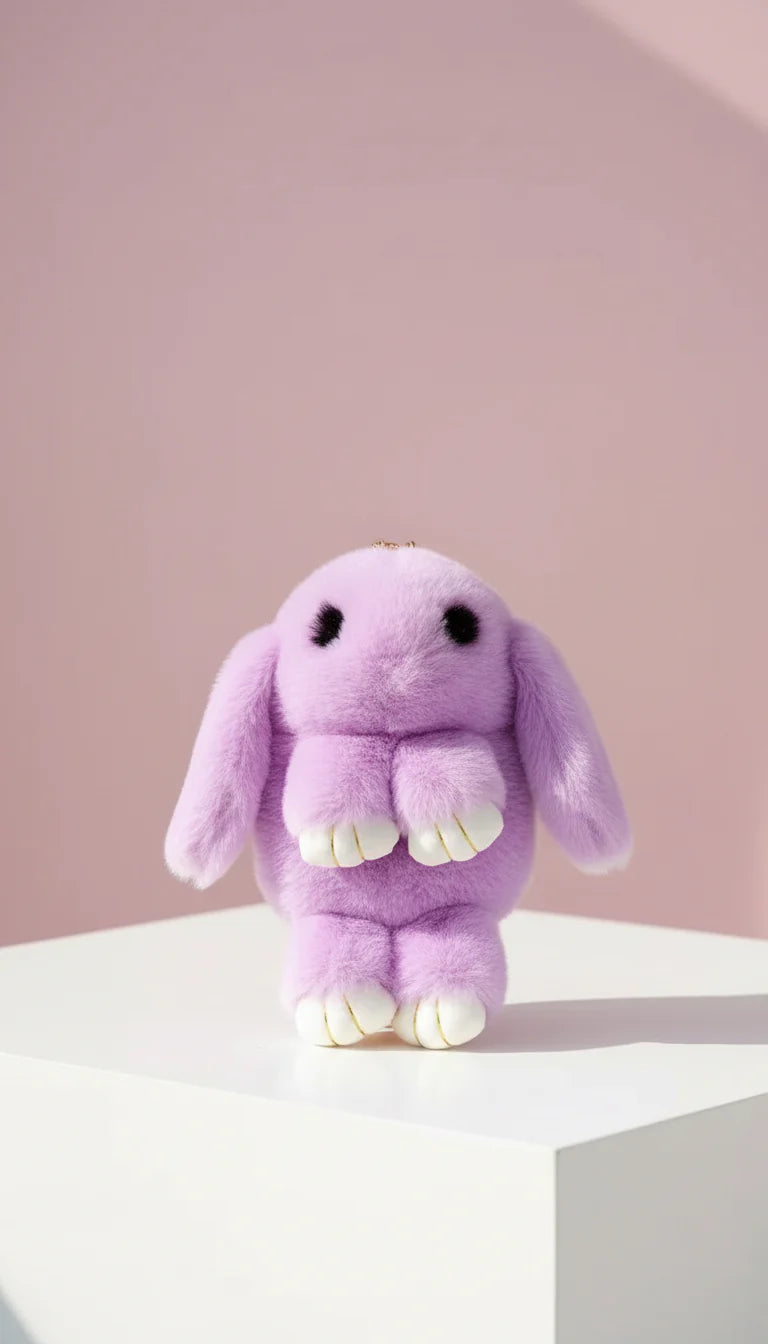 Faux Fur Bunny Rabbit Backpack – Soft Plush Handbag