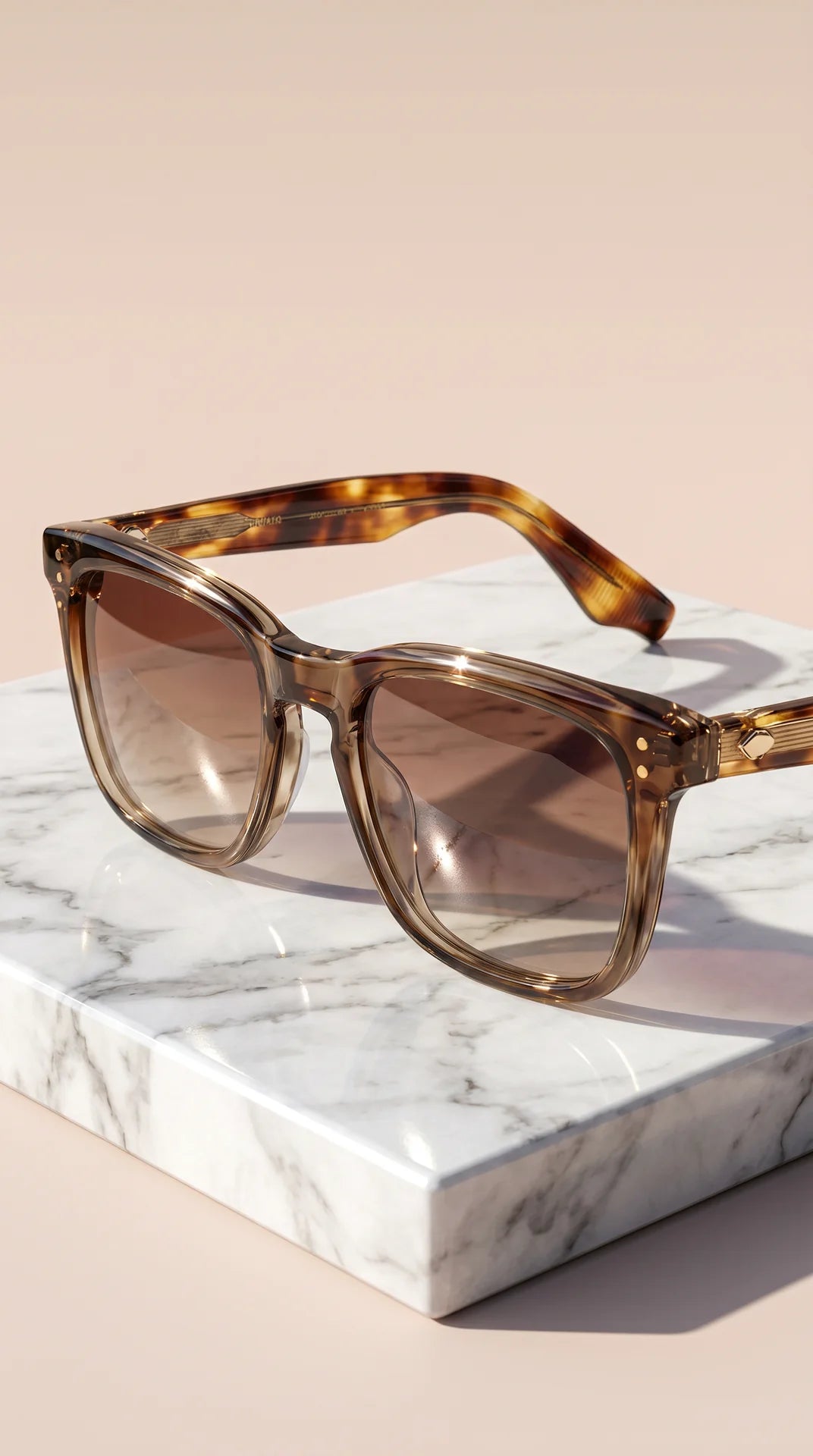 Unisex Rectangular Acrylic Frame Sunglasses