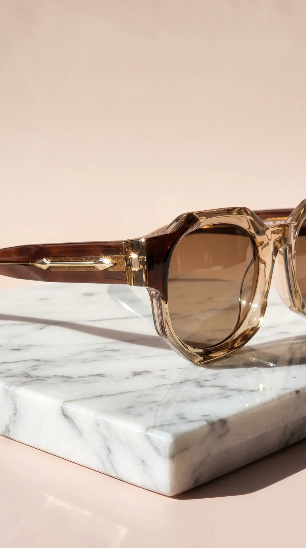 Unisex Sculptured Acrylic Sunglasses